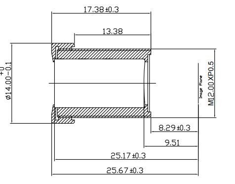 1/3&quot; impermeabile lente F2.0 12mm di HFOV con le chiare immagini