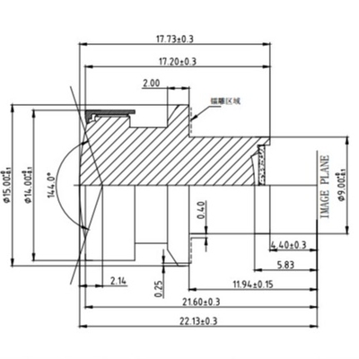 DVR 3/2MP Lente a vista rotonda Progettazione ottica avanzata Panorama Altezza massima dell'immagineØ7.0,F/NO2.0; Parcheggio Assistente