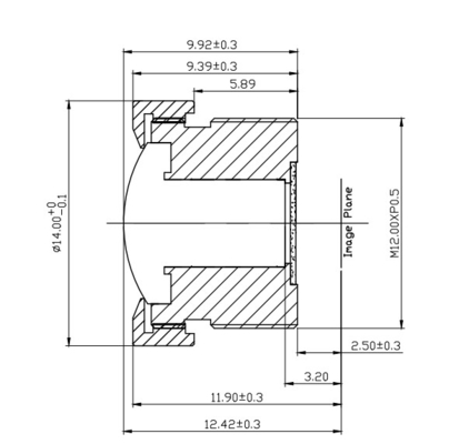 1.7±5% mm EFL Obiettivo della telecamera del veicolo con qualità dell'immagine di 1,3 MP/2 MP FBL/FFL 2.0