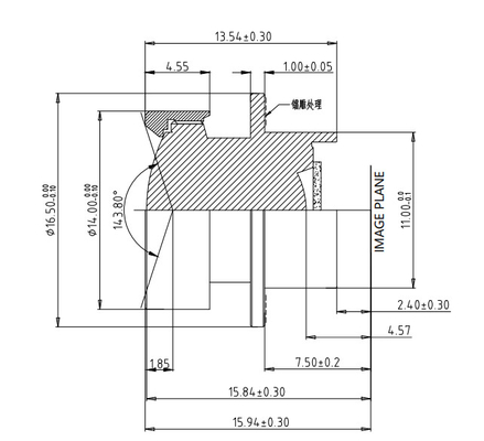 EFL2.2mm Car Digital Cabin Management System Lens,Diametro anteriore della faccia Ø14,2MP ad alto pixel