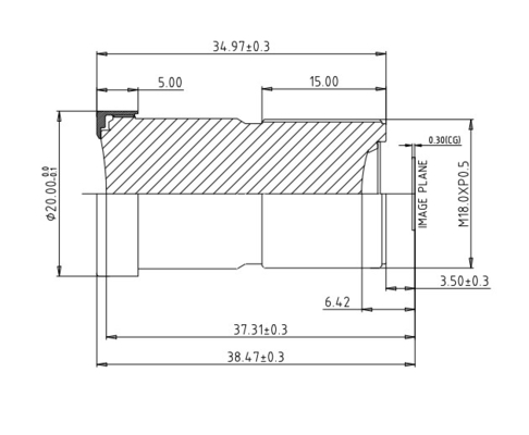 SC2210 EFL9.3mm Sistema di monitoraggio della stanchezza del conducente Lenti per la sicurezza e la protezione nell'industria ottica