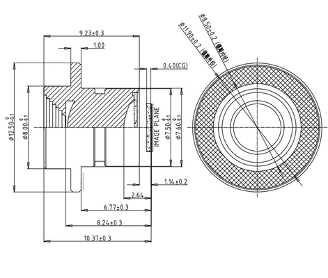 OV9284 MAX Altezza dell'immagine Ø4.6 EFL4.3mm Sensore di comportamento dell'auto Lente