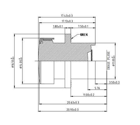 3MP EFL3.0mm F/NO.2.0mm Occhiali per telecamere per auto, Ampia apertura HD, Registratore video digitale Occhiali per telecamere